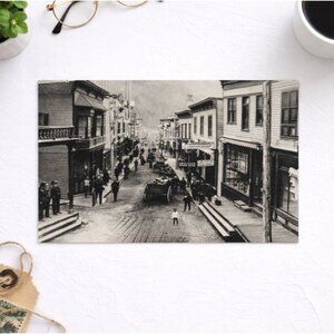 Vintage Pioneer Postcard Sandon The Silver City 1888 Scene Printed In Canada By